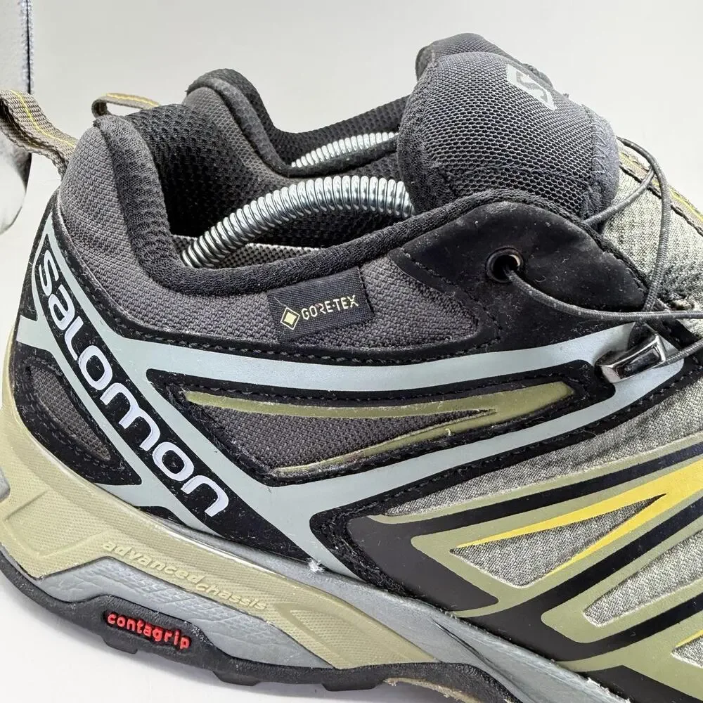 Salomon X Ultra Low GORE-TEX Shoes Mens 12 US Olive Green Hiking Trail Sneakers